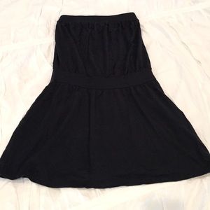 Black halter cotton dress